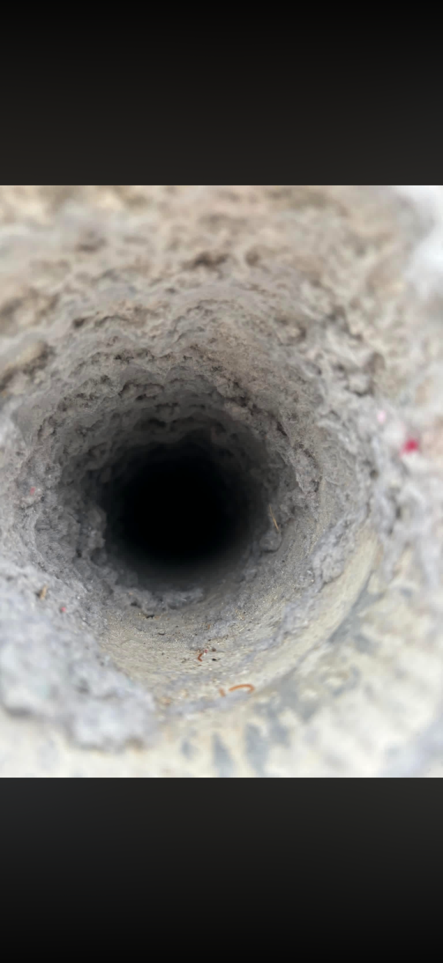 Dryer vent before cleaning