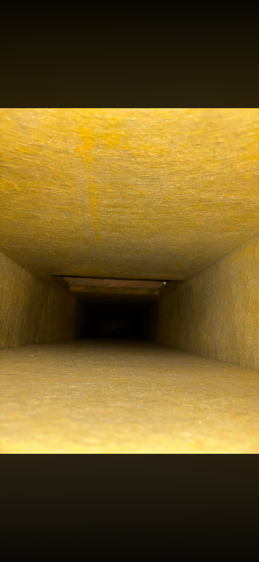 Air duct after cleaning
