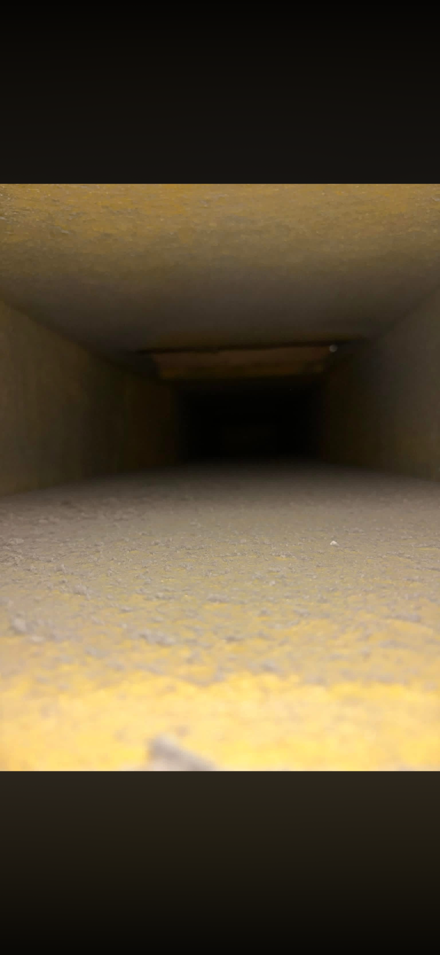 Air duct before cleaning